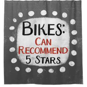 Bikes Review 5 Stars Shower Curtain