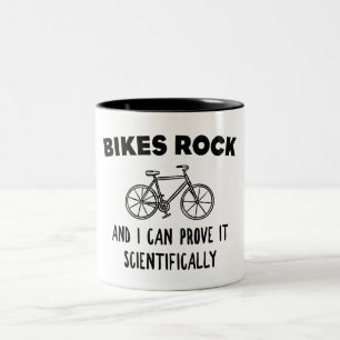 Bikes Rock And I Can Prove It Scientifically Two-Tone Coffee Mug
