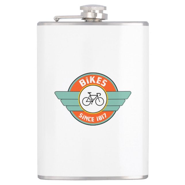 Bikes, Since 1817 Hip Flask (Front)