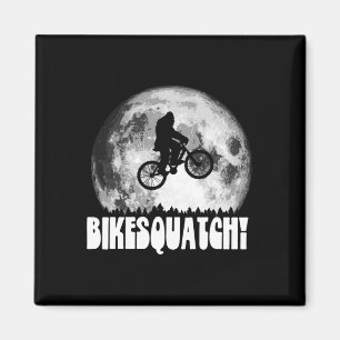Bikesquatch! Mountain Biking Bigfoot Full Moon Tre Magnet
