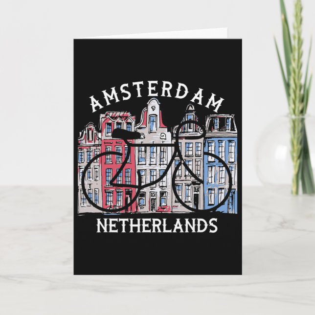 Biking Amsterdam Netherlands Graphic  Card (Front)