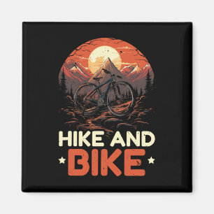Biking And Hiking Trekking Mountain Climbing Hiker Magnet