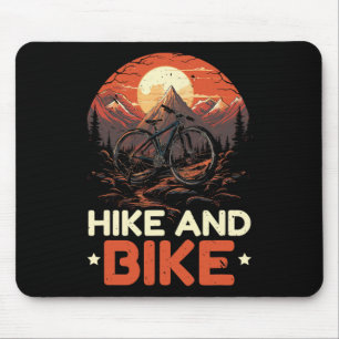 Biking And Hiking Trekking Mountain Climbing Hiker Mouse Pad