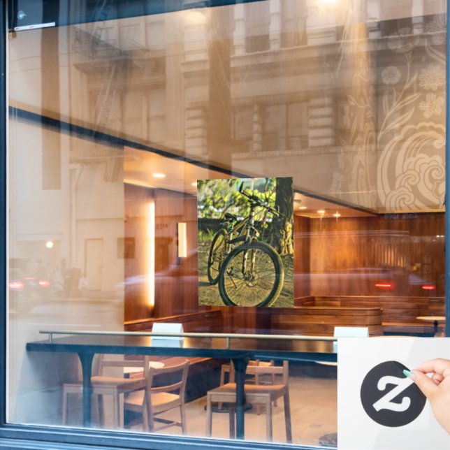 Biking Artwork (Cafe Window)