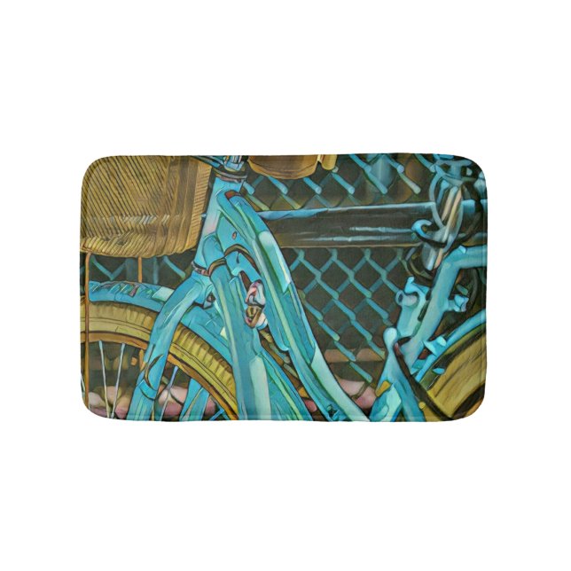 Biking Artwork Bath Mat (Front)
