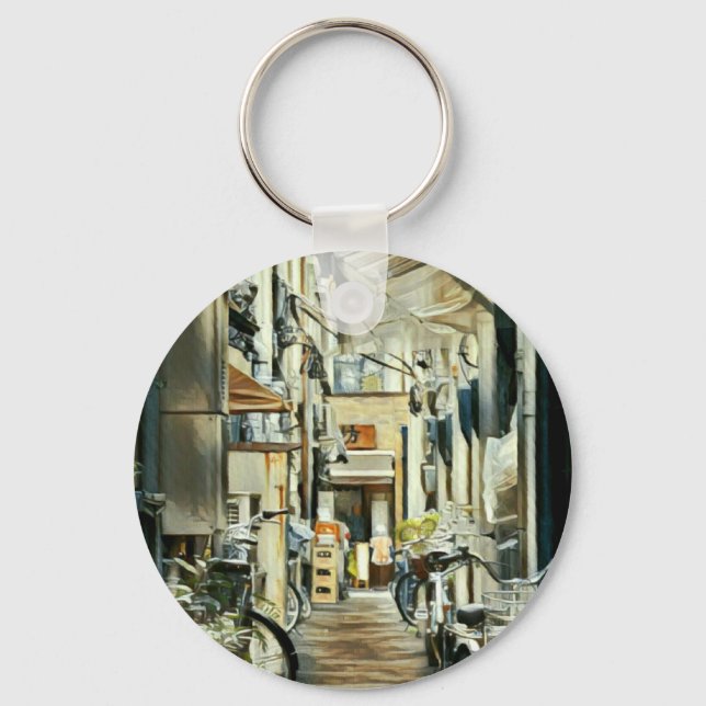 Biking Artwork Key Ring (Front)