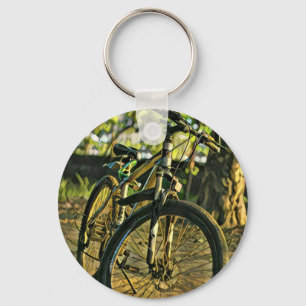 Biking Artwork Key Ring