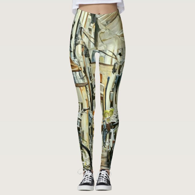 Biking Artwork Leggings (Front)
