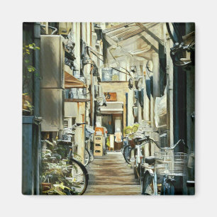 Biking Artwork Magnet