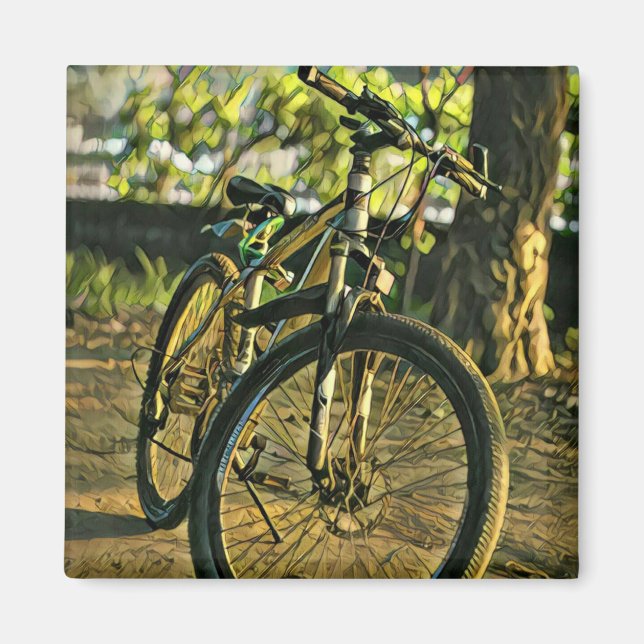 Biking Artwork Magnet (Front)