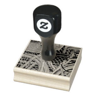 Biking Artwork Rubber Stamp