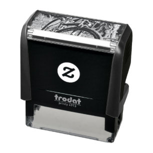 Biking Artwork Self-inking Stamp