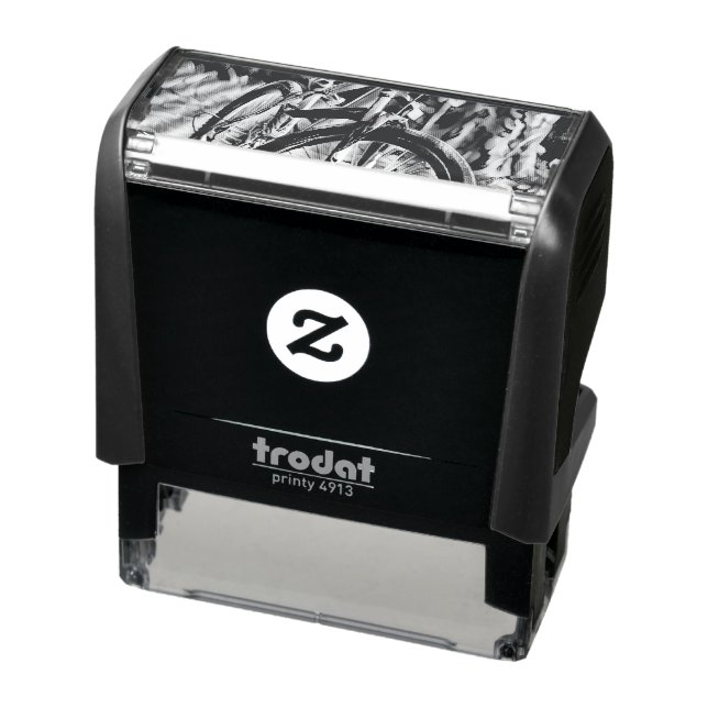 Biking Artwork Self-inking Stamp (Product)