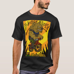 Biking Beast Mountain Biking Bear. Action Sports.  T-Shirt