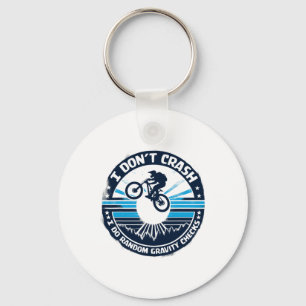 Biking Bicycle Shirt I Don't Crash I Do Random Gra Key Ring