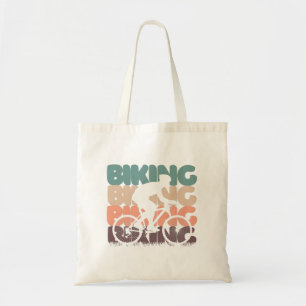 Biking Biking Biking vintage retro biker sunset Tote Bag