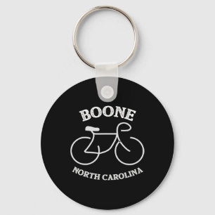 Biking Boone North Carolina Graphic  Key Ring