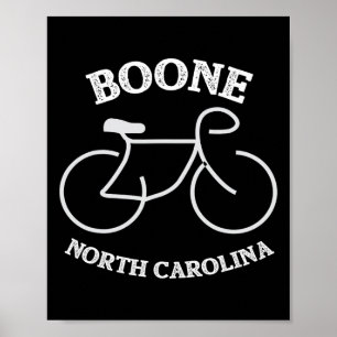 Biking Boone North Carolina Graphic Poster