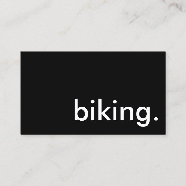 biking. business card (Front)