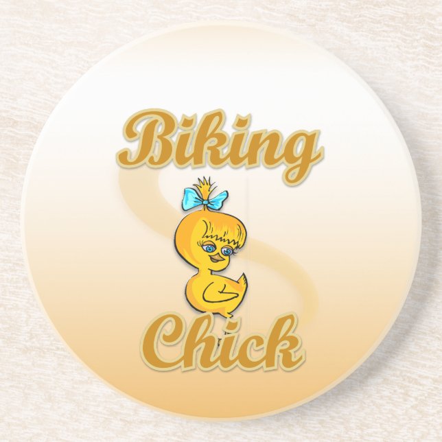 Biking Chick Coaster (Front)