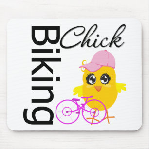 Biking Chick Mouse Pad
