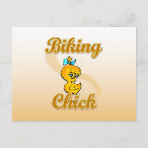 Biking Chick Postcard