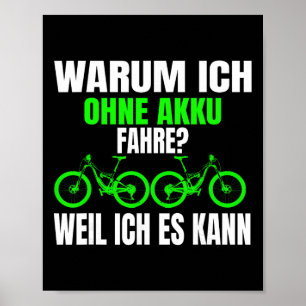 Biking Cyclist Mtb Statement Biker Mountain Bike G Poster