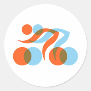 Biking_Fever_2_cyclers.png Classic Round Sticker