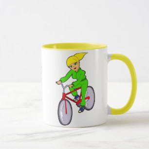 biking girl Mug