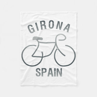 Biking Girona Spain Graphic  Fleece Blanket