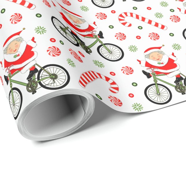 Biking Holiday Gift Wrapping Paper (Roll Corner)