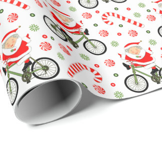Biking Holiday Gift Wrapping Paper