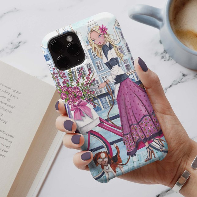 Biking in Amsterdam Girl- Iphone 7 plus case (Creator Uploaded)