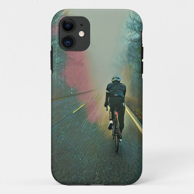 Biking Lover Gift | Cycling Painting Case-Mate iPhone Case (Back)