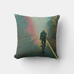 Biking Lover Gift Cycling Painting Cushion