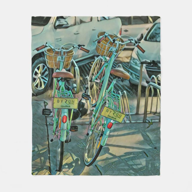Biking Lover Gift For Cyclist Fleece Blanket (Front)