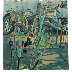 Biking Lover Gift For Cyclist Shower Curtain