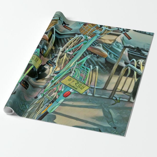 Biking Lover Gift For Cyclist Wrapping Paper (Unrolled)