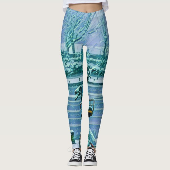 Biking Lover Gift Leggings (Front)
