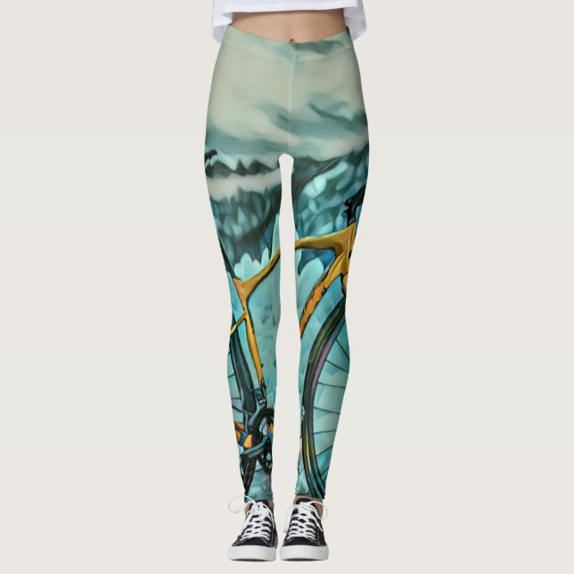 Biking Lover Gift Leggings (Front)
