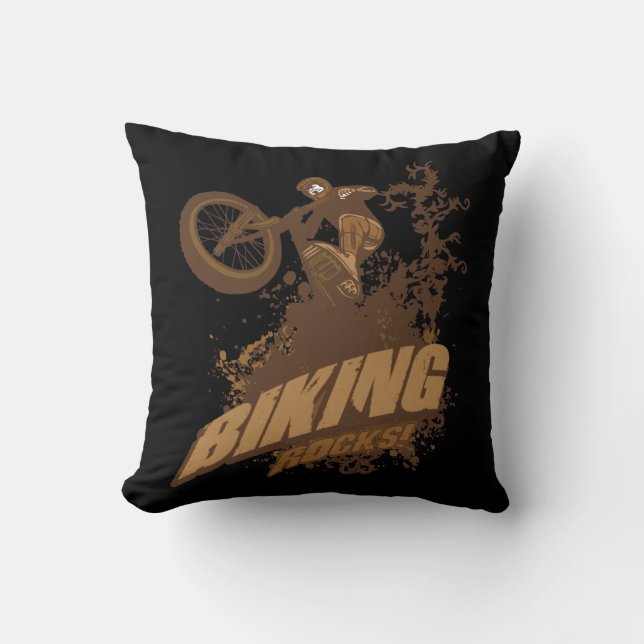 Biking Rocks! Cushion (Front)