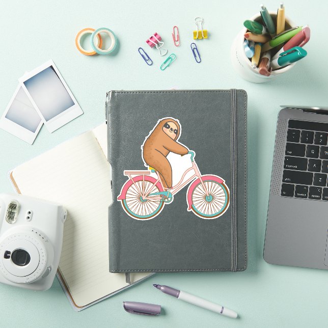 Biking Sloth - A Cute Sloth Riding On A Bicycle (iPad Cover)