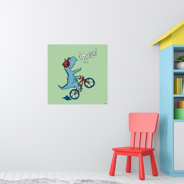 Biking T-Rex Roar Poster (Nursery 1)