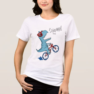 Biking T-Rex Roar Tri-Blend Shirt