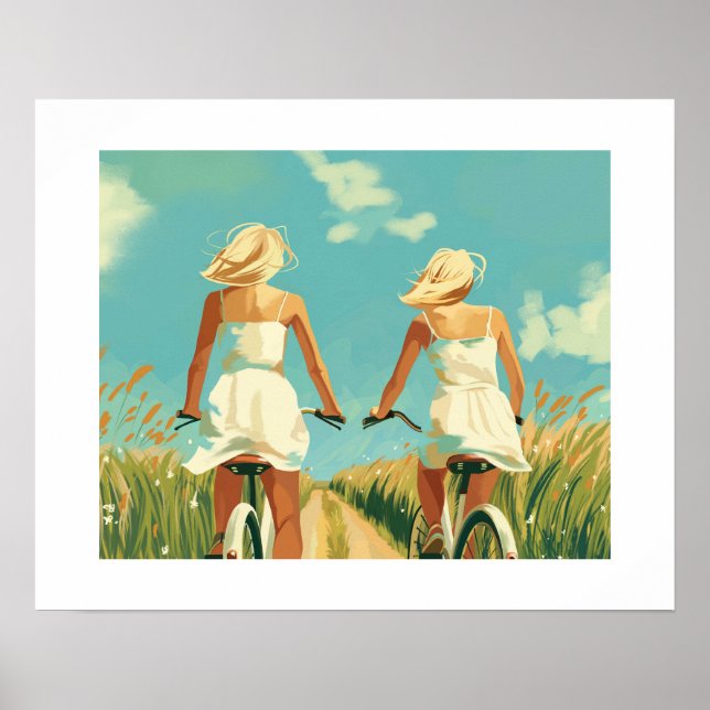 Biking to the Beach Poster (Front)