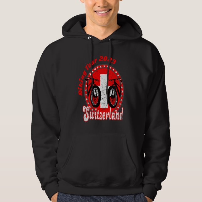 Biking Tour 2023 Switzerland Austria MTB Holiday B Hoodie (Front)
