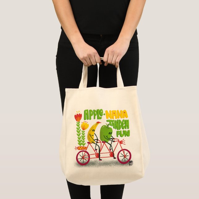 Biking veggies and fruits tote bag (Front (Product))