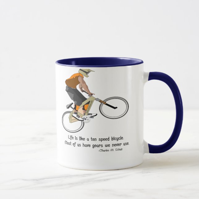 Biking With Quote Mug (Right)