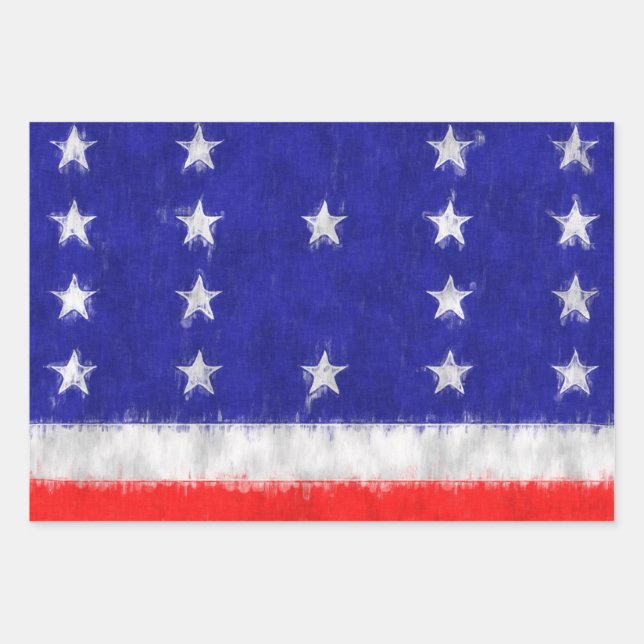 Bikini Atoll Oil Painting Drawing Wrapping Paper Sheet (Front)