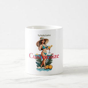 Bikini Babe Big Hat- Big Cocktail Thunder_Cove  Coffee Mug